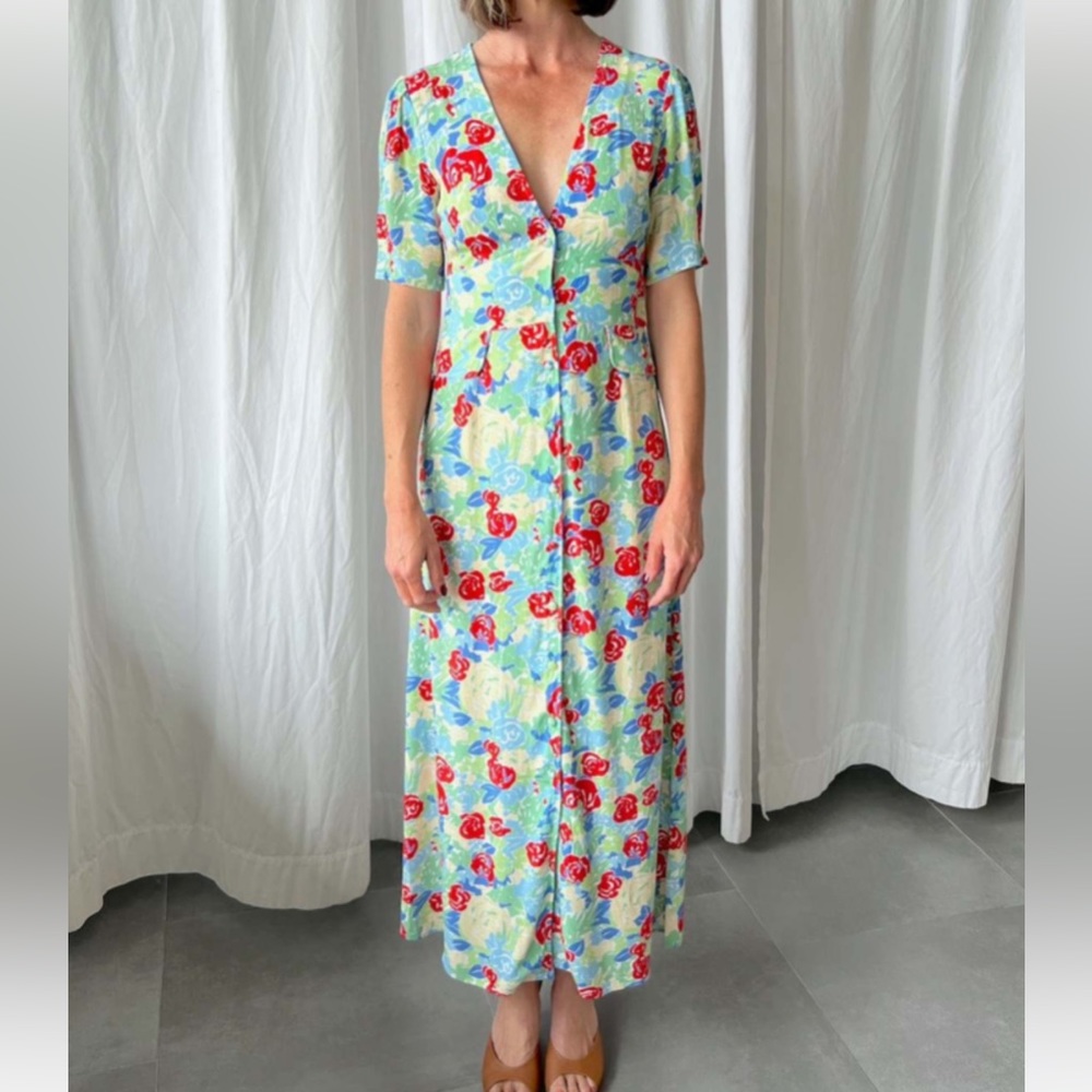 Rixo London Jackson Dress floral print midi dress